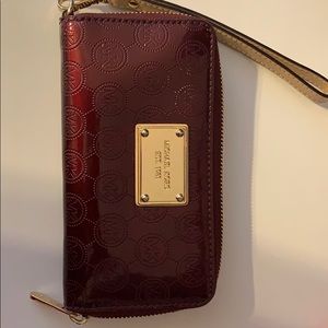 Michael Kors Monogram Burgandy Wallet